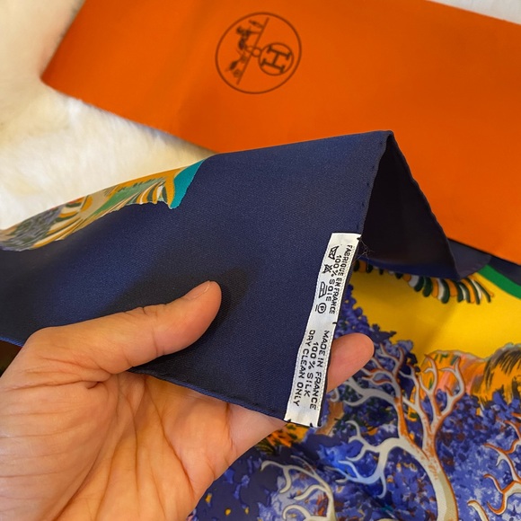 🎀 Hermès Nuba Mountain Scarf w/ Box -Unused - Picture 6 of 8